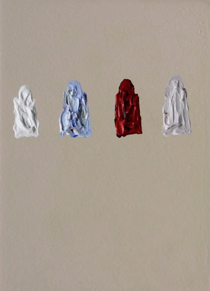 'Remaining Silent 4', 2013, acrylic on board, 13 x 18cm