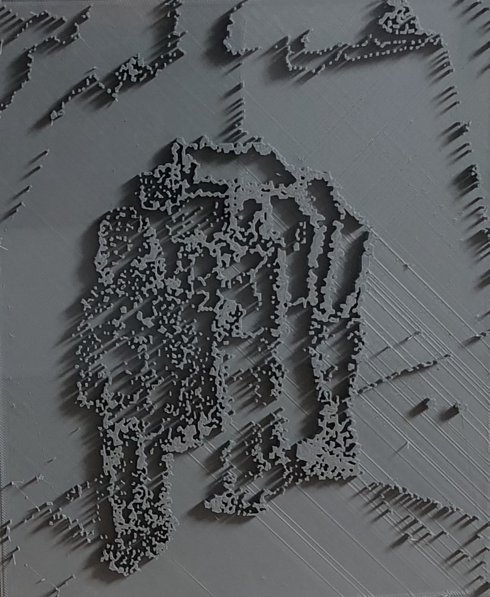 'Precipice Study II', 2019, 3D print, framed, 37 x 44cm, edition of 5 + 1 A.P