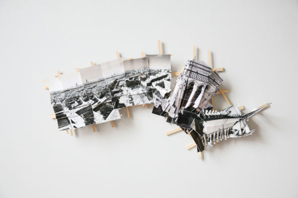 ‘Aerial Paris’, 2017, C-print, wood, museum board, 50 x 25 x 8 cm