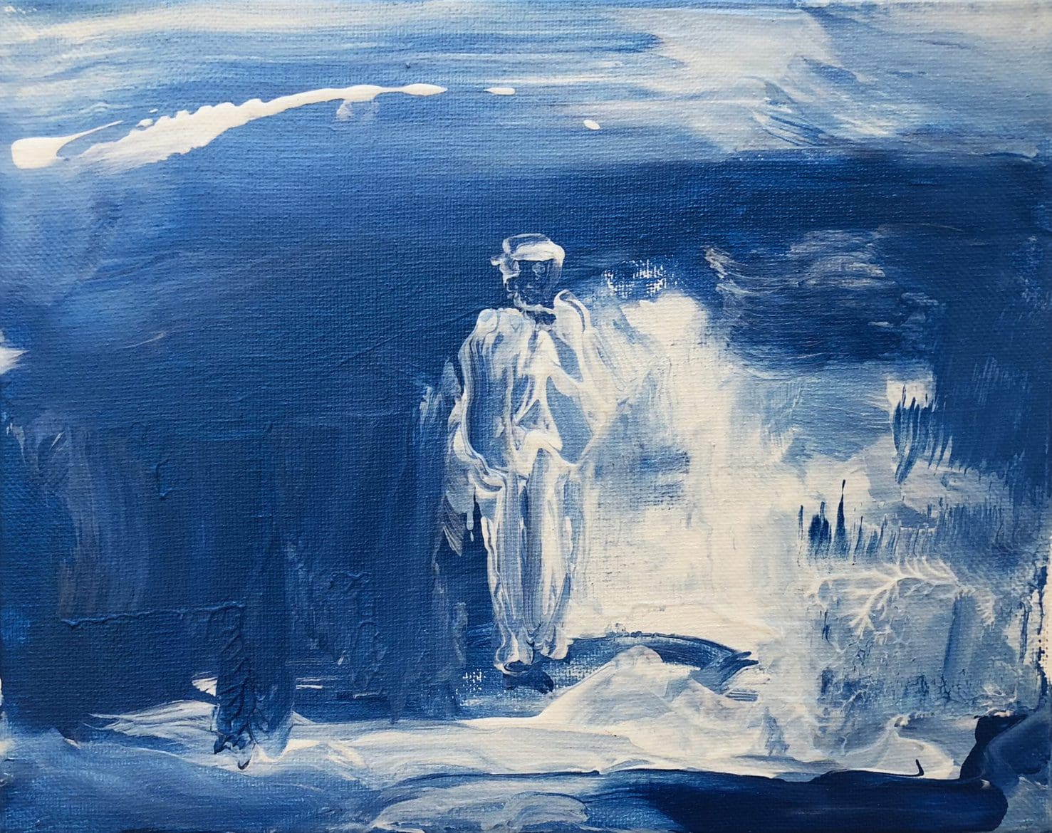 ‘Rimbaud in Harar’, 2019, acrylic on canvas, 20 x 25 cm