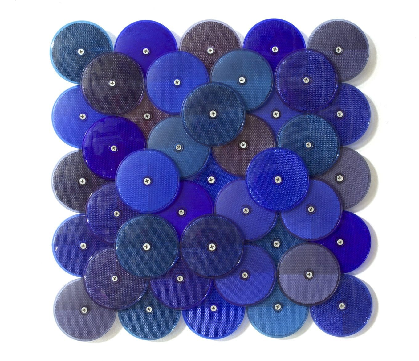 'Dust (Blue)', 2020, customised corner reflectors, 42 x 42cm