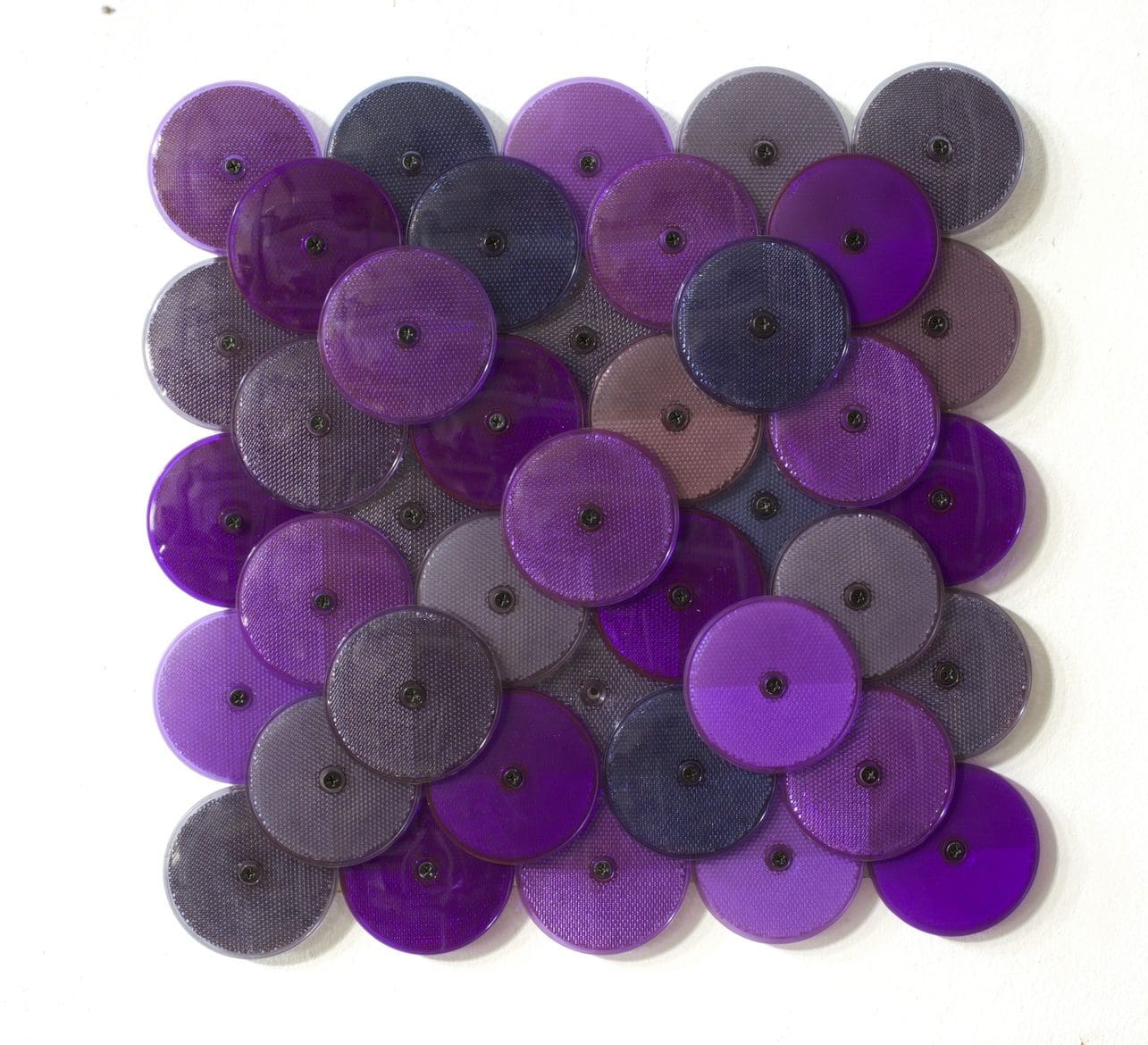 'Dust (Purple)', 2020, customised corner reflectors, 42 x 42cm