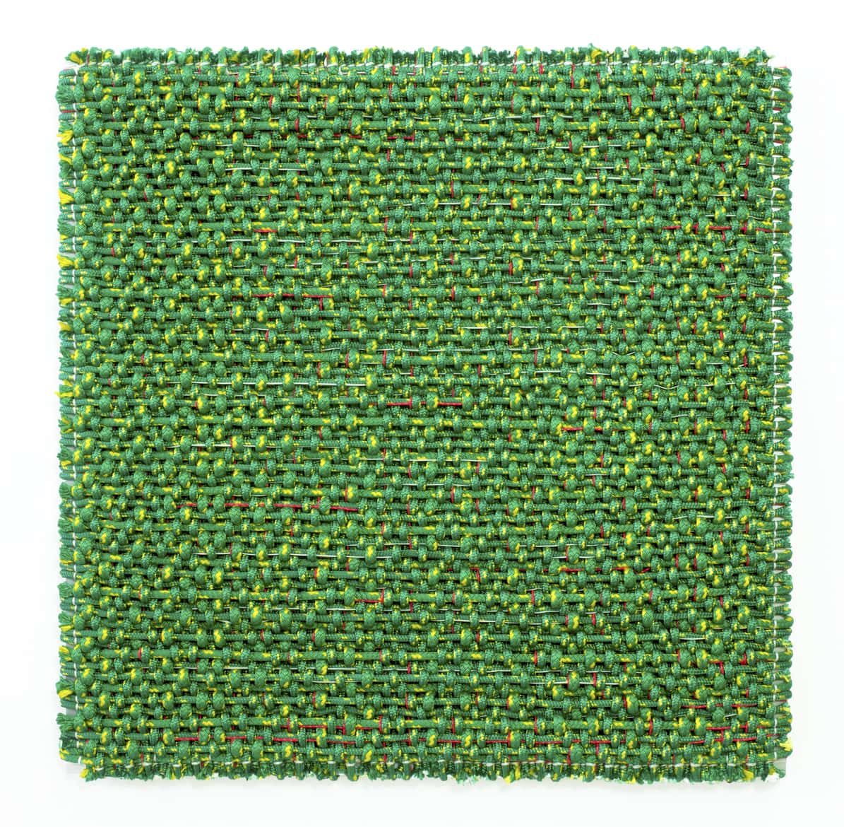 'Composition in Blue and Green', 2018, polyester and aluminium, 112 x 112 x 8cm