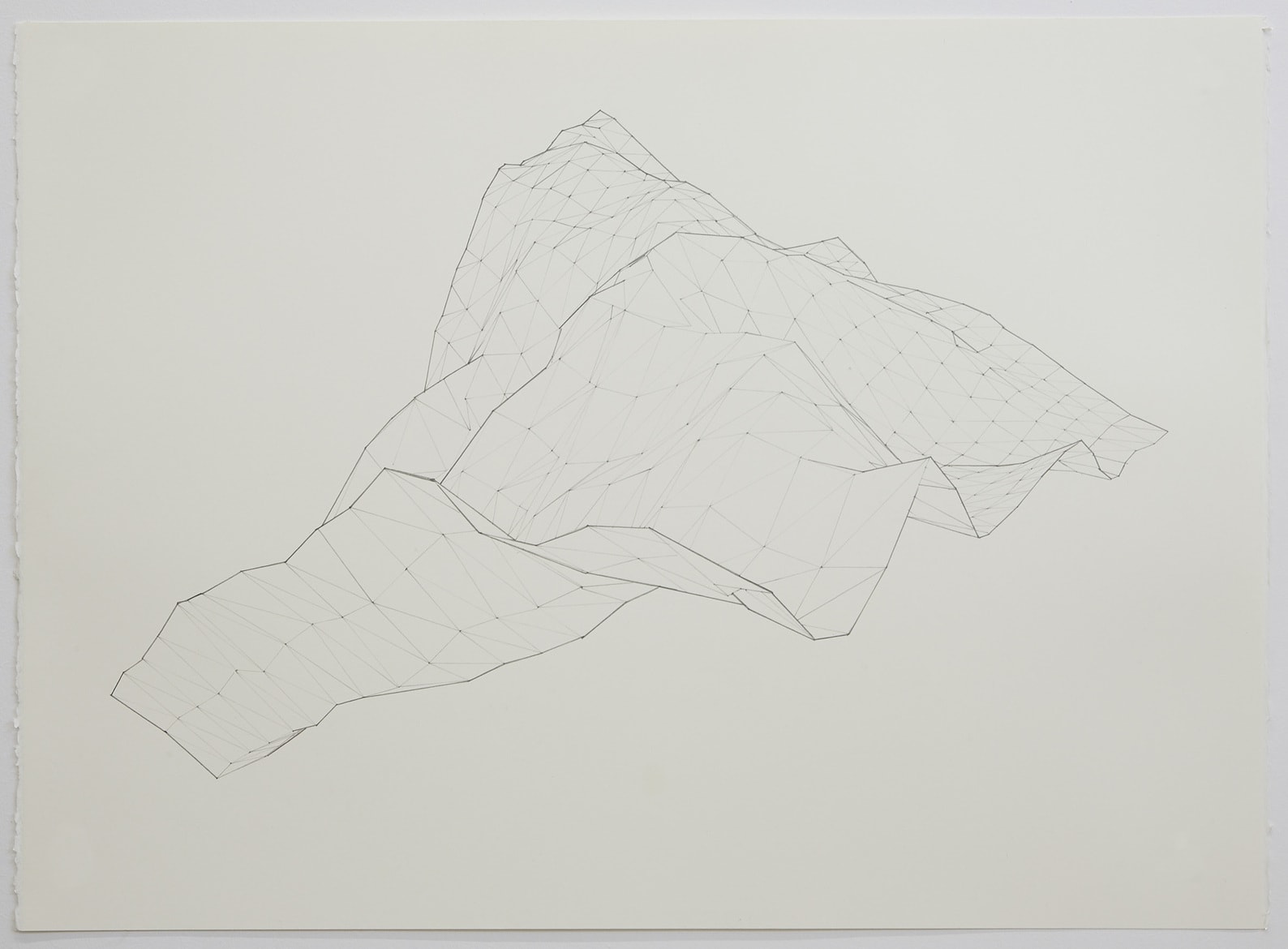 Mount Digital drawing', 2018, pencil on paper, 76 x 56 cm