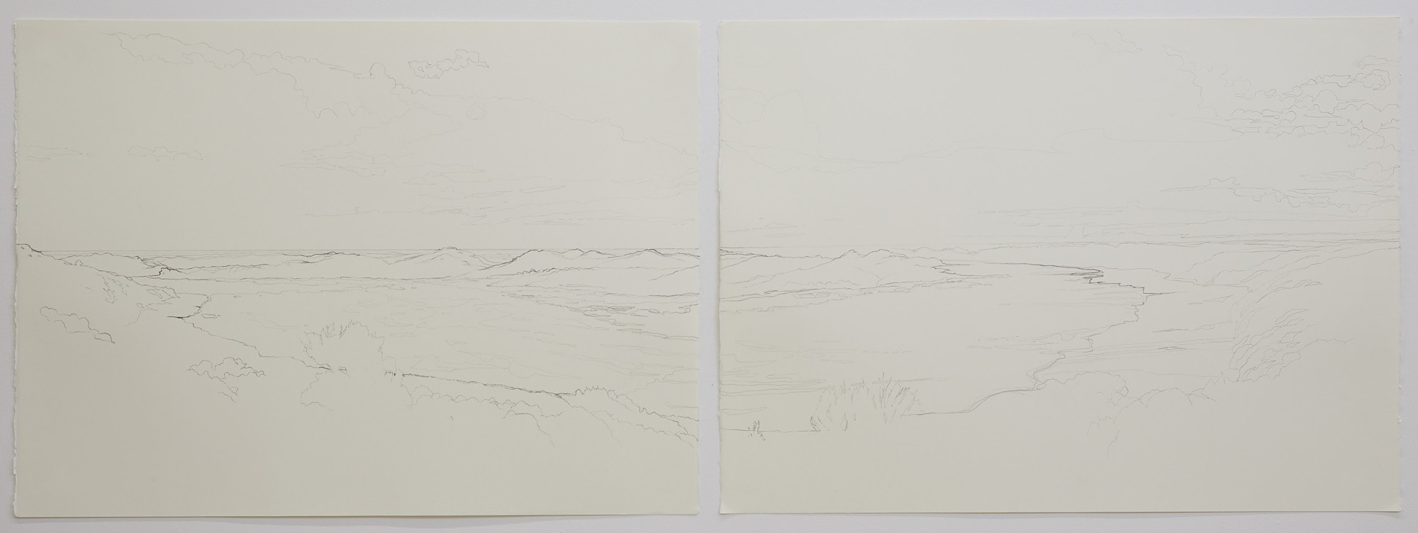 Tower Hill drawing' 2018, pencil on paper, 76 x 56 cm each