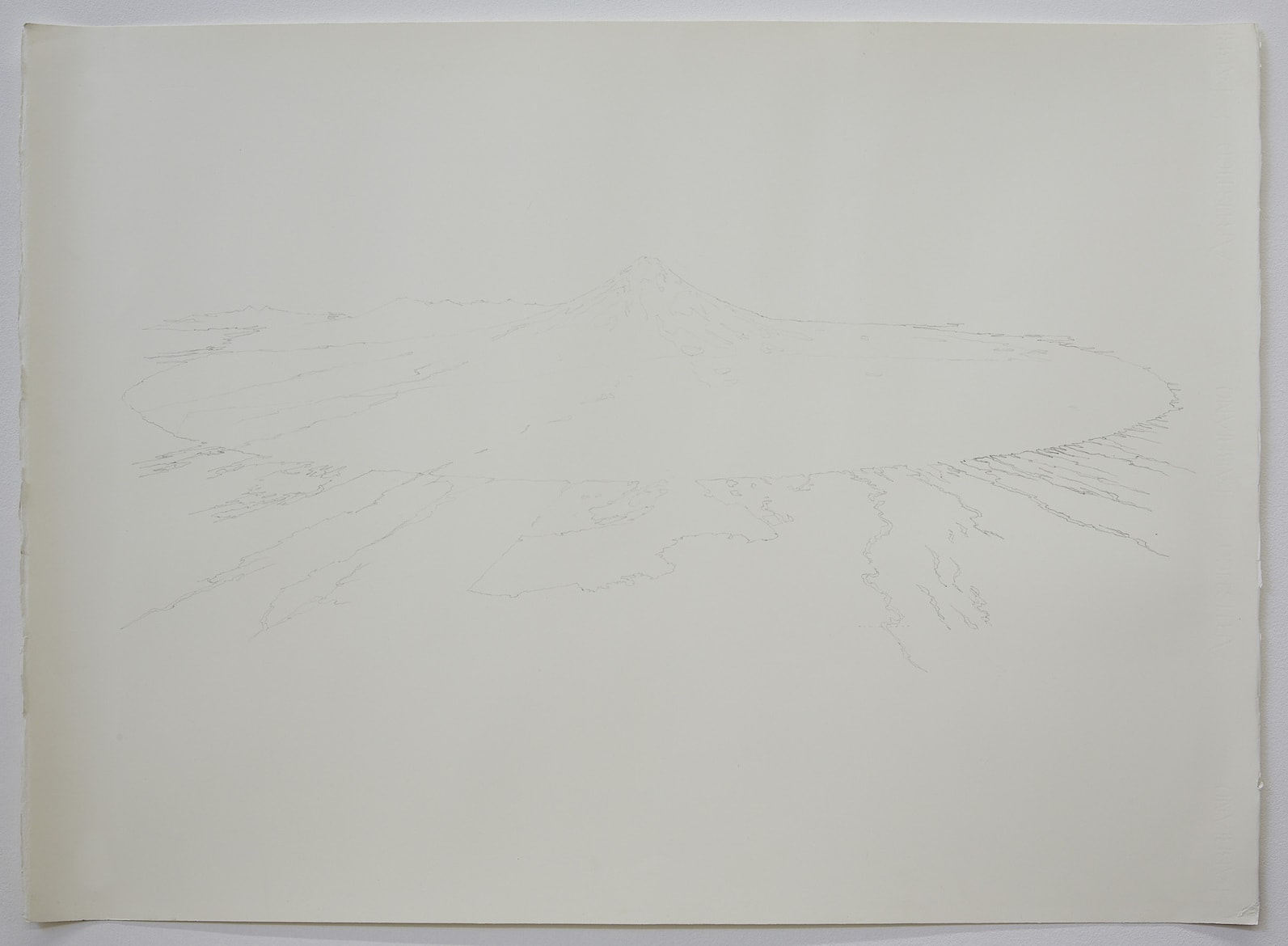 Taranaki drawing I', 2018, watercolour on paper, 76 x 56 cm