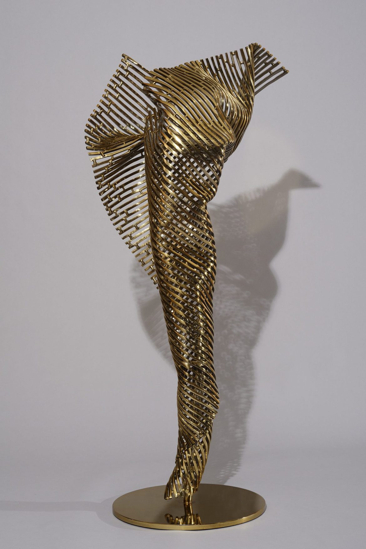 ‘I Am Open’, 2019, stainless steel, gold polychrome, 150 x 66 x 56 cm, edition 1 of 7 + 1AP