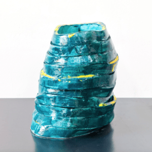 Claudia Terstappen, ‘Petrol tower‘, 2019, glazed ceramic, 25 x 33 x 13 cm
