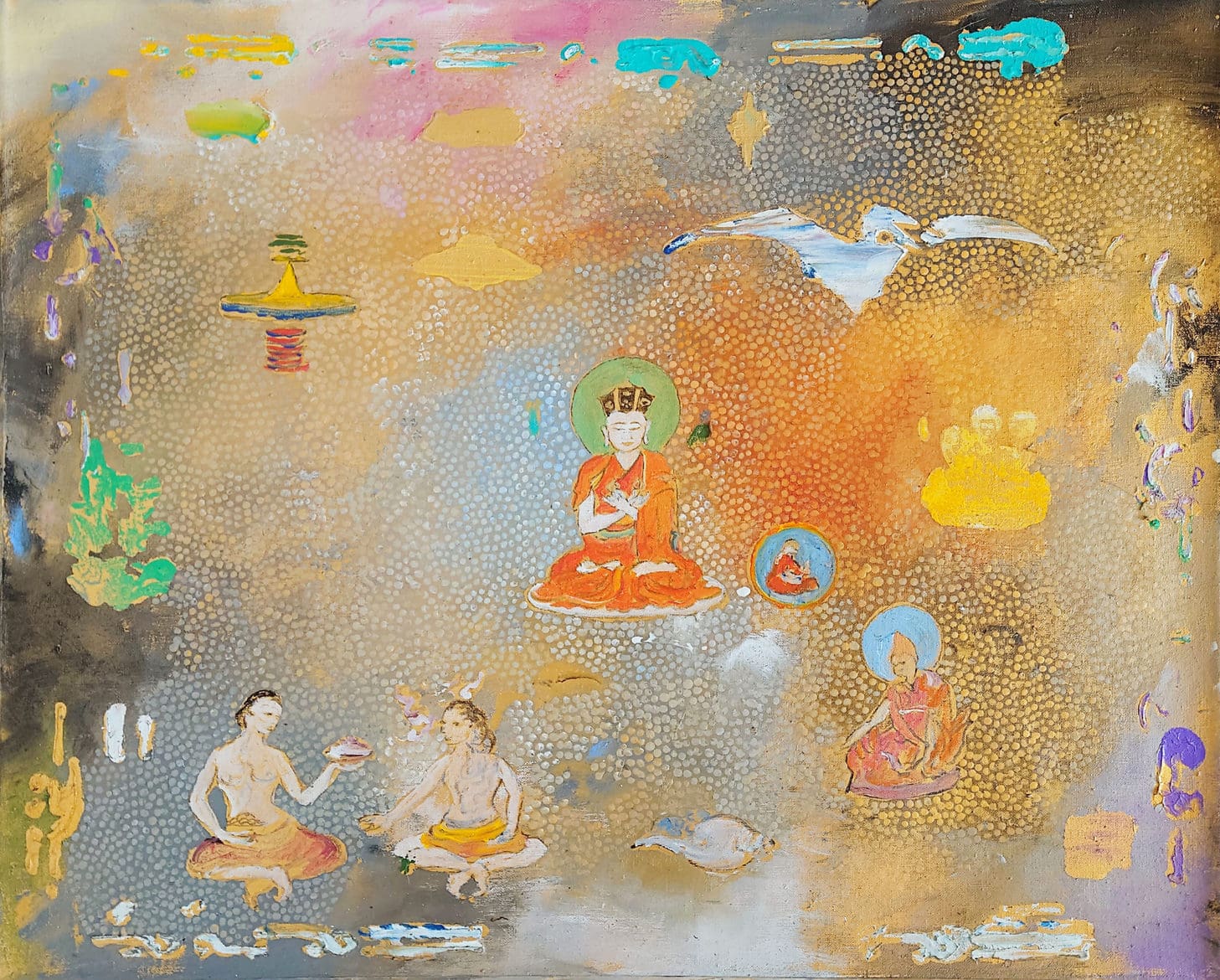‘8th Karmapa’, 2022, acrylic on linen, 40 x 50 cm
