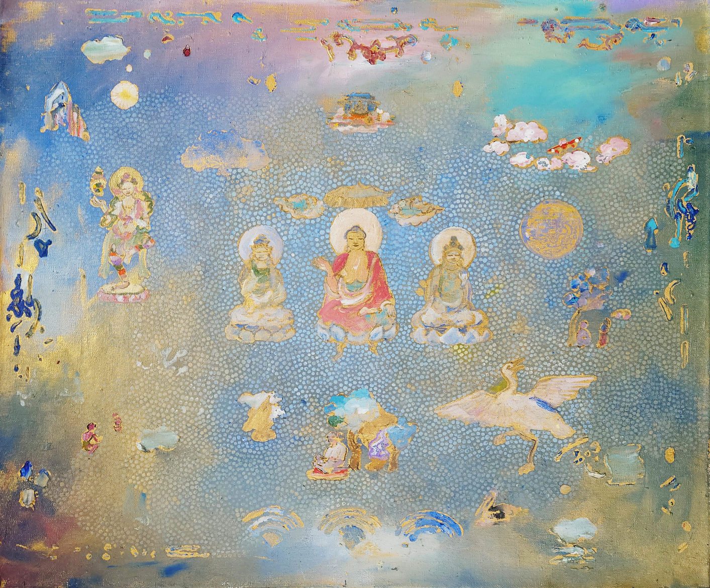 ‘Medicine Buddha’, 2022, acrylic on linen, 50 x 60 cm