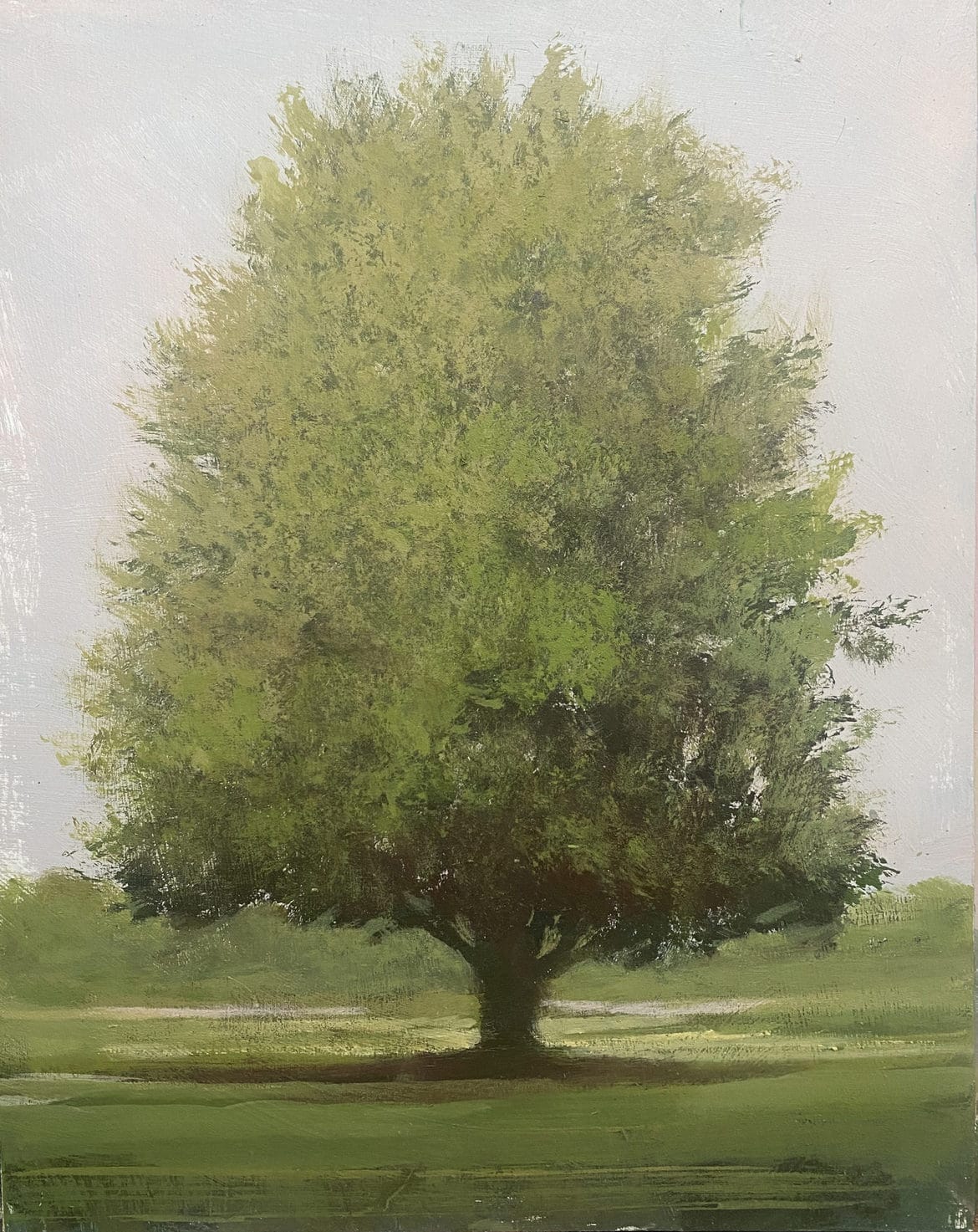 ‘White Oak’, 2022, acrylic, oil and epoxy on board, 31 x 40 cm