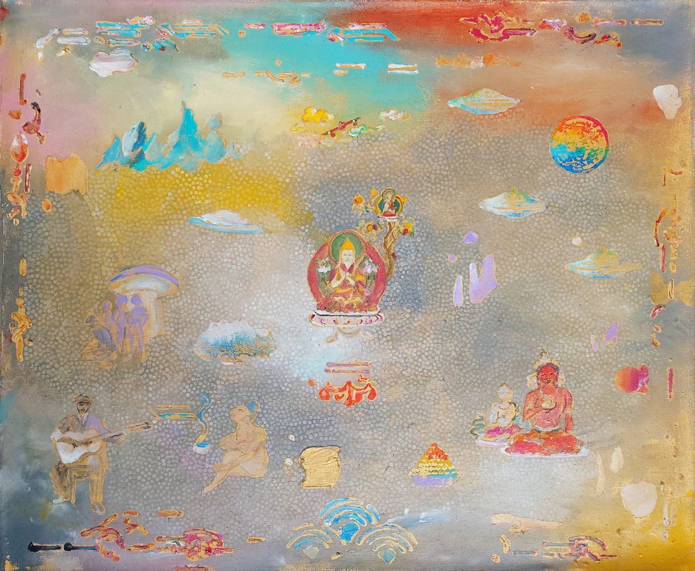 ‘Tsong Kapa’, 2022, acrylic on linen, 50 x 60 cm