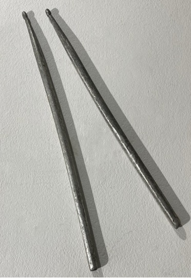 ‘Sticky’, 2013, used THS sticks (created together with Elvis Richardson), pewter, edition of 5 + 1 A.P.