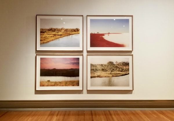 Install photograph of Peta Clancy, 'Fissures of Time' series, 2017, inkjet pigment print, 91 x 124 cm each