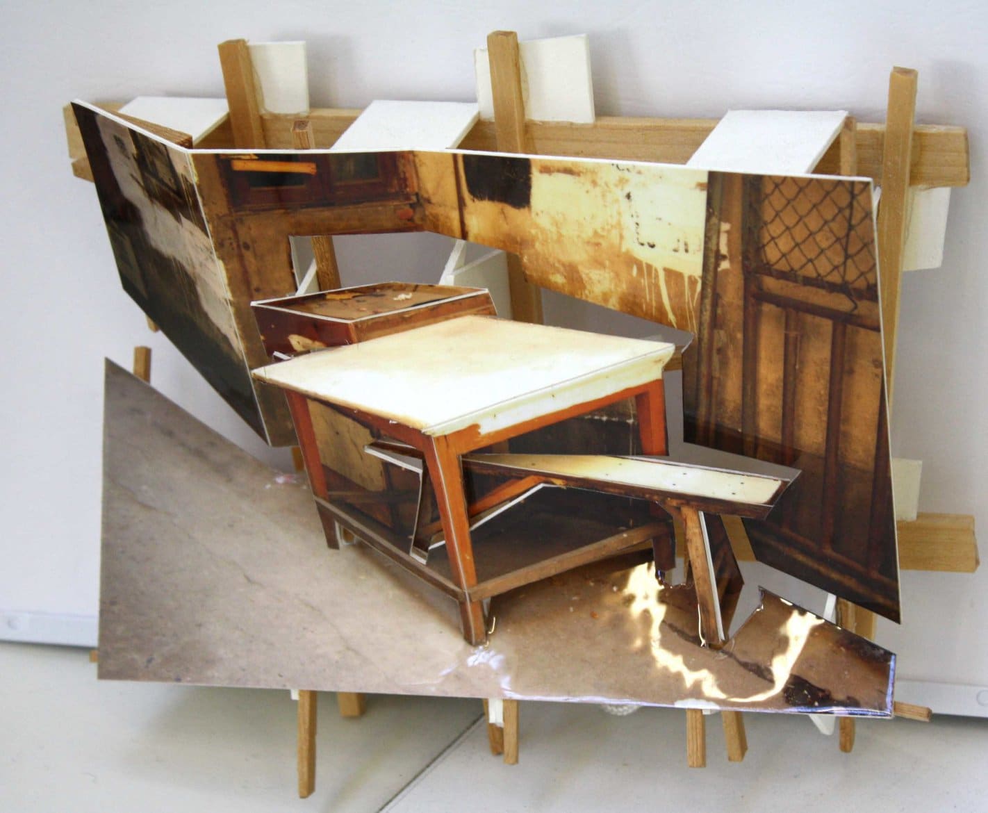 'Street Table', 2009, c-print, museum board, wood, 20 x 18 x 15cm