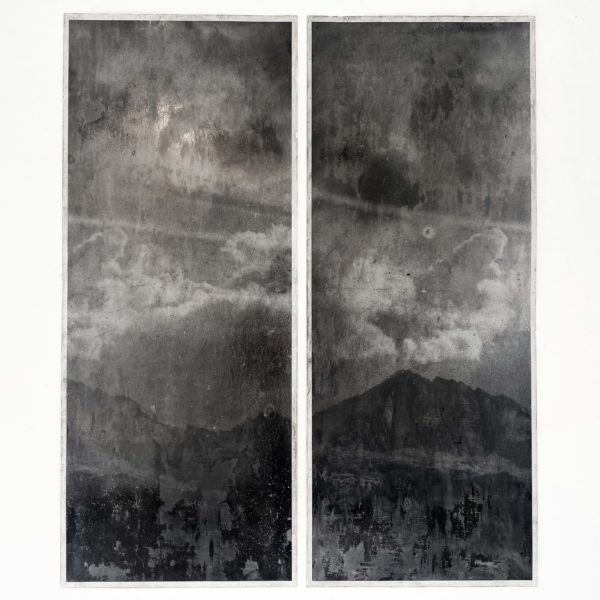 Armando Chant, 'Fractured Landscape', 2022, digital photographic print on 300 gsm paper, graphite powder, graphite stick, graphite oil stick, wax, varnish