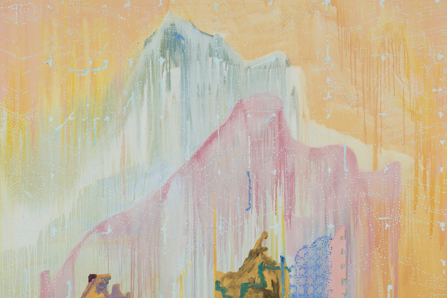 'Mountain (Needles)', 2022, oil and acrylic on Belgian linen, 185 x 240cm