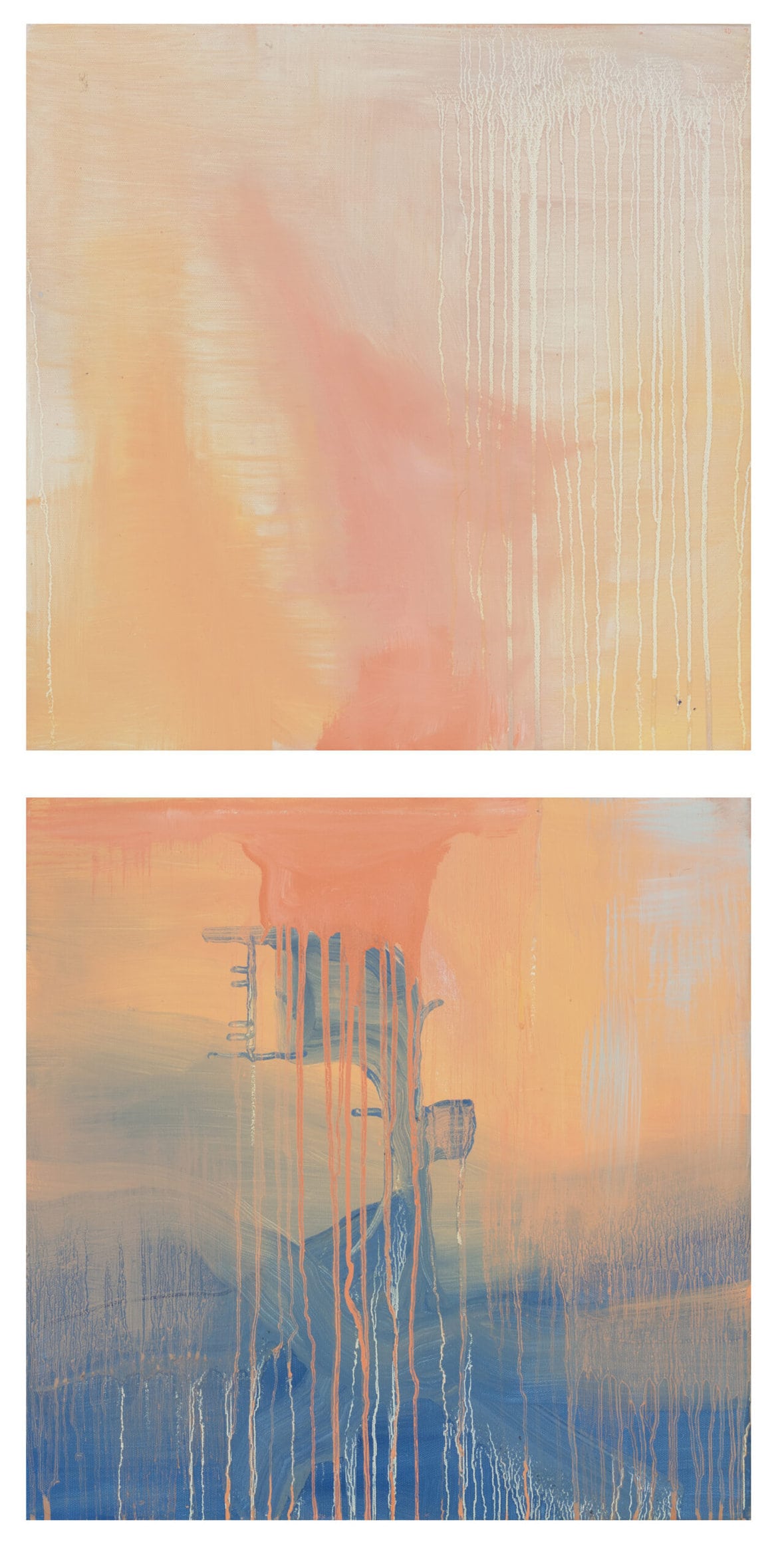 'Diptych 7', 2022, oil and acrylic on Belgian linen, 2 panels, 100 x 50cm