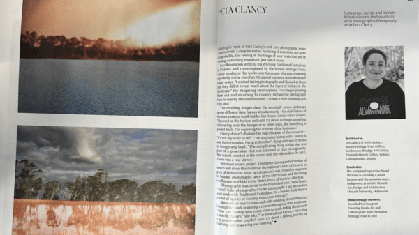 Peta Clancy, Qantas Magazine, 2023. Dominik Mersch Gallery.