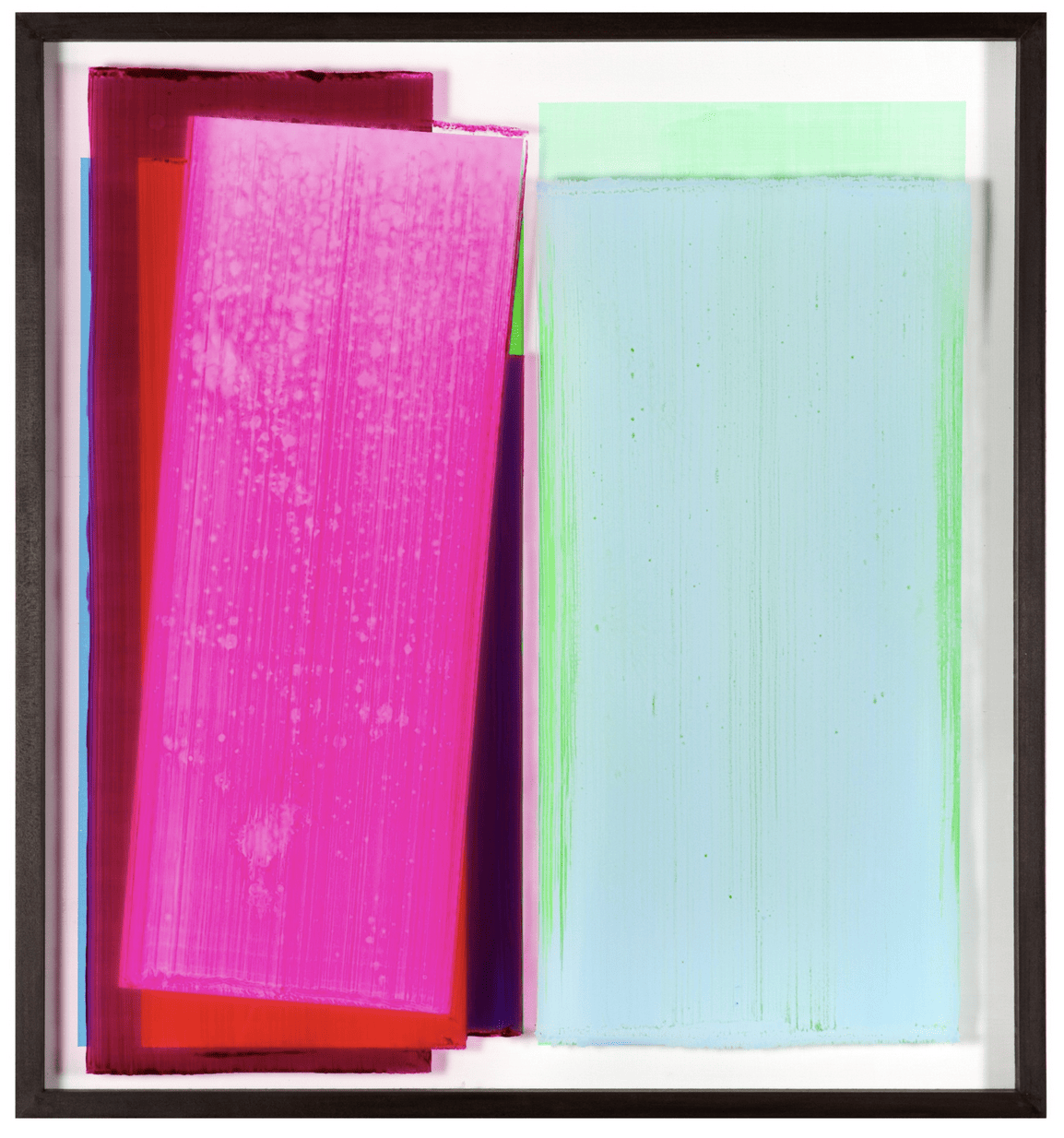 'Tomorrow Land', Acryl behind glass, acrylic on wood, 2023, 80 x 75 cm