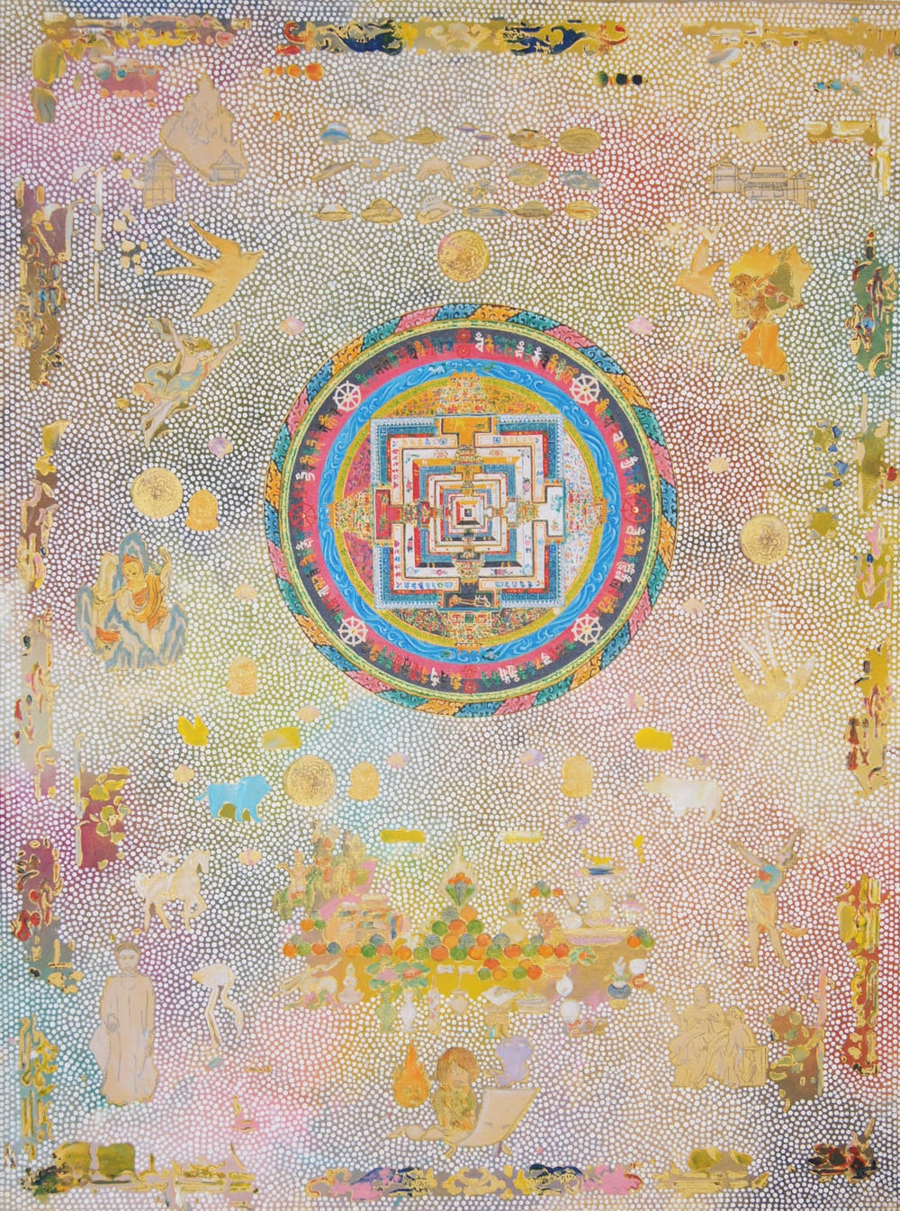 'Kalachakra Mandala (with Karma Phuntsok)’, 2004, acrylic on linen, 122 x 91 cm
